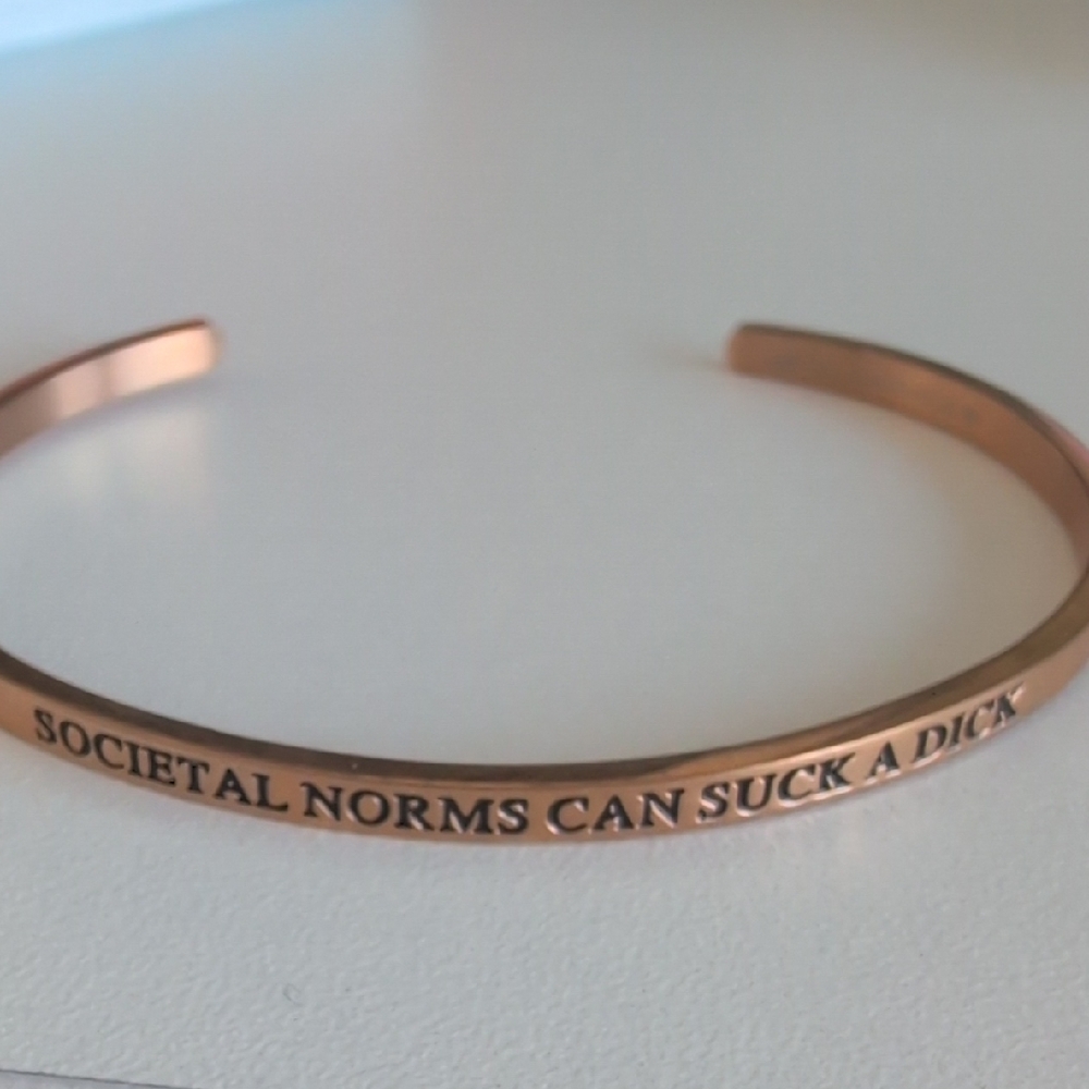 Rose Gold Engraved Bracelet